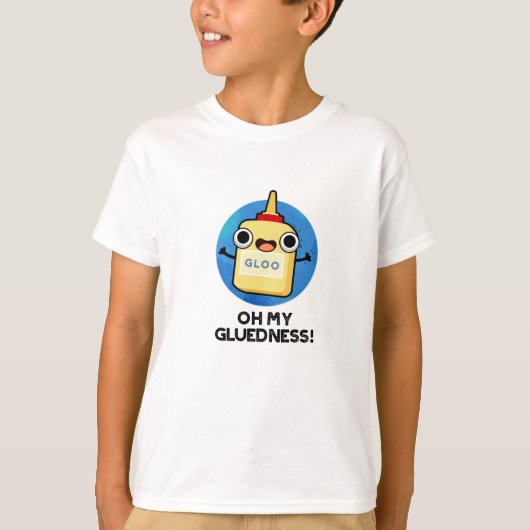 Oh mijn luedheid Funny Super Glue Pun T-shirt (Voorkant)