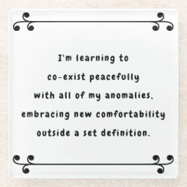 Oh, mijn mantra glazen onderzetter