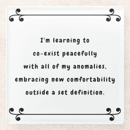 Oh, mijn mantra glazen onderzetter (Voorkant)