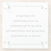 Oh, mijn mantra glazen onderzetter (Achterkant)