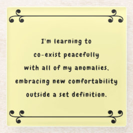 Oh, mijn mantra glazen onderzetter