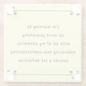 Oh, mijn mantra glazen onderzetter (Achterkant)