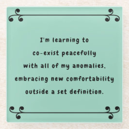 Oh, mijn mantra glazen onderzetter