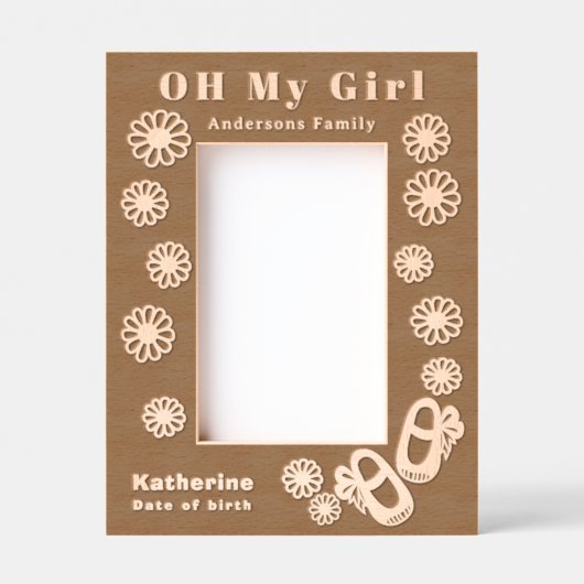 Oh mijn meisje Baby Gegraveerde Lijstjes (Voorkant)