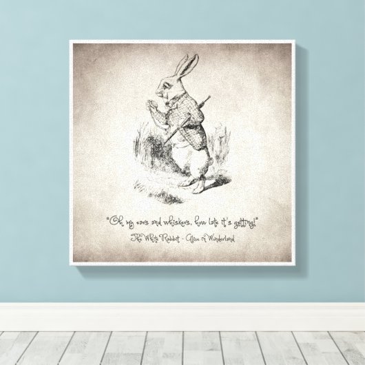 Oh mijn oren en whiskers canvas afdruk (Insitu (Houten vloer))