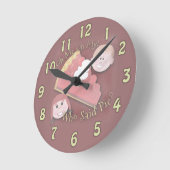 Oh Mijn Pie Retro Kinderen geïllustreerd Slogan Ronde Klok (Hoek)