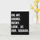 Oh mijn pompoen Becky kijk naar haar squash leuke  Kaart (Gele Bloem)