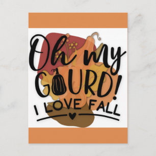 Oh Mijn Pompoen Grappig Ik Hou Van Herfst Briefkaart