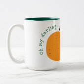 Oh mijn schattige Clementine! Tweekleurige Koffiemok (Links)