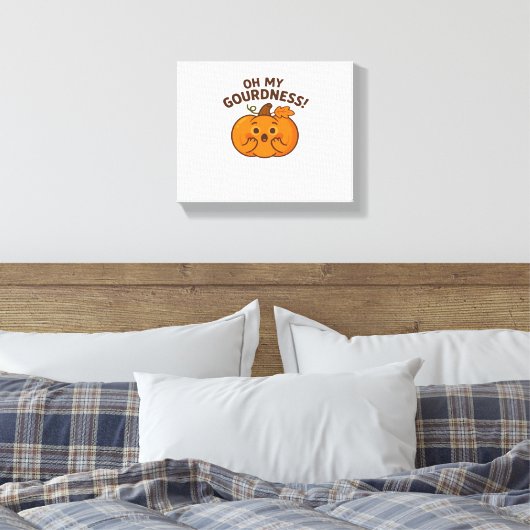Oh, mijn schunnigheid! – Verrast pompoen Kawaii Ar Canvas Afdruk (Insitu (Slaapkamer))
