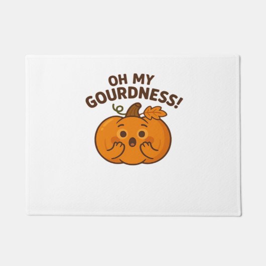 Oh, mijn schunnigheid! – Verrast pompoen Kawaii Ar Deurmat (Voorkant)