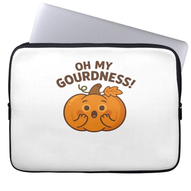 Oh, mijn schunnigheid! – Verrast pompoen Kawaii Ar Laptop Sleeve (Voorkant)