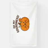 Oh, mijn schunnigheid! – Verrast pompoen Kawaii Ar Spandoek (Verticaal)