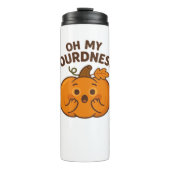 Oh, mijn schunnigheid! – Verrast pompoen Kawaii Ar Thermosbeker (Voorkant)