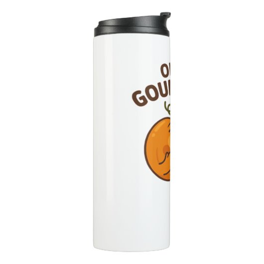 Oh, mijn schunnigheid! – Verrast pompoen Kawaii Ar Thermosbeker (Gedraaid links)