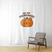 Oh, mijn schunnigheid! – Verrast pompoen Kawaii Ar Wandkleed (In situ)