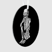Oh mijn Skeleton die zijn hoofd rusteert op een Ornament (voorkant)