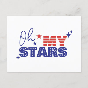 Oh mijn sterren Amerikaanse vlag Briefkaart