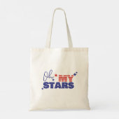 Oh mijn sterren Amerikaanse vlag Tote Bag (Achterkant)
