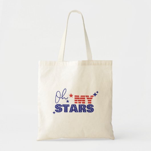 Oh mijn sterren Amerikaanse vlag Tote Bag (Voorkant)