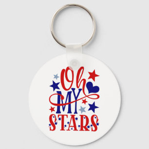 Oh mijn sterren Vuurwerk 4 juli Onafhankelijkheids Sleutelhanger