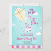 Oh mijn tijd vliegt op Kite Summer Girl eerste ver Kaart (Voorkant)