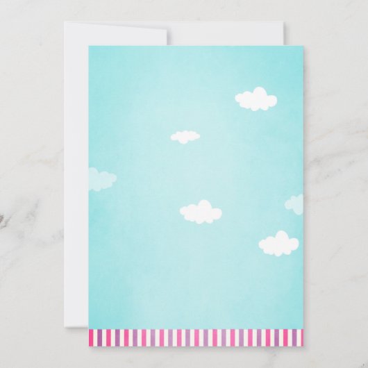 Oh mijn tijd vliegt op Kite Summer Girl eerste ver Kaart (Achterkant)