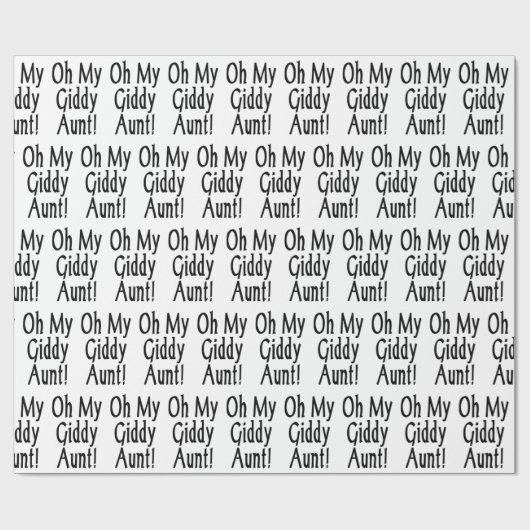 Oh, mijn zwerftante! cadeaupapier (Vlak)