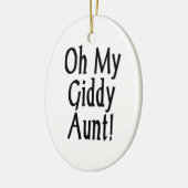 Oh, mijn zwerftante! keramisch ornament (Links)