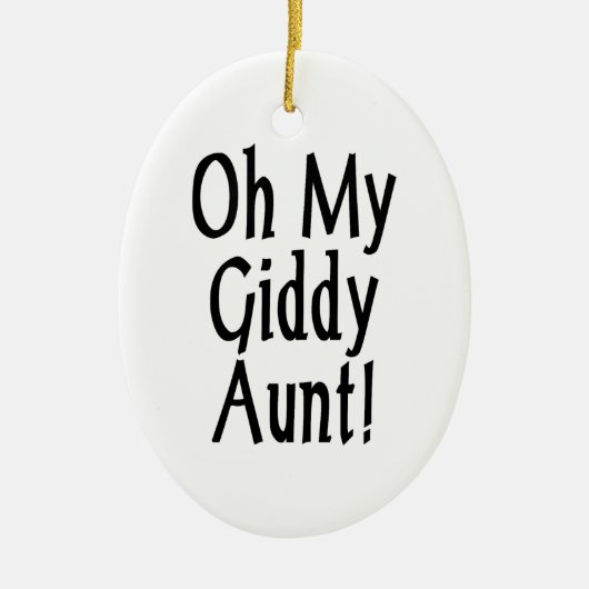 Oh, mijn zwerftante! keramisch ornament (Voorkant)