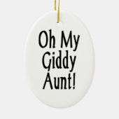 Oh, mijn zwerftante! keramisch ornament (Achterkant)