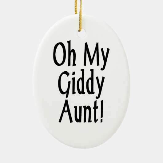 Oh, mijn zwerftante! keramisch ornament (Achterkant)