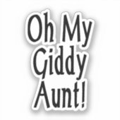 Oh, mijn zwerftante! sticker (Voorkant)