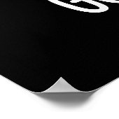 Oh Mind Goodness Funny Brain Pun Dark BG Poster (Hoek)