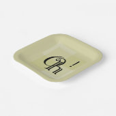 Oh! Modern expressieve typografie vierkant Papieren Bordje (Gebogen)