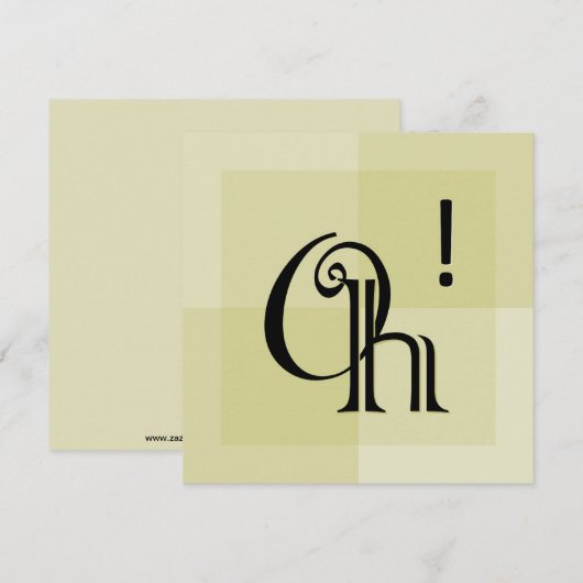 Oh! Moderne expressieve typografie, alle gelegenhe (Voorkant / Achterkant)