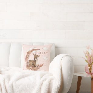 Oh, mooie Deer & Clouds Stars Nursery Kussen