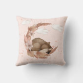 Oh, mooie Deer & Clouds Stars Nursery Throw Pillo Kussen (Achterkant)