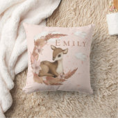 Oh, mooie Deer & Clouds Stars Nursery Throw Pillo Kussen (Deken)
