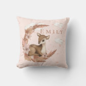 Oh, mooie Deer & Clouds Stars Nursery Throw Pillo Kussen (Voorkant)