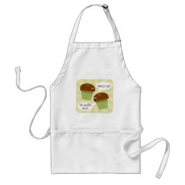 Oh Muffin Much Funny Breakfast Cartoon Art Standaard Schort
