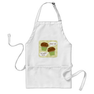 Oh Muffin Much Funny Breakfast Cartoon Art Standaard Schort