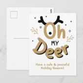 "Oh My Deer" aangepaste tekst briefkaart (Voorkant / Achterkant)