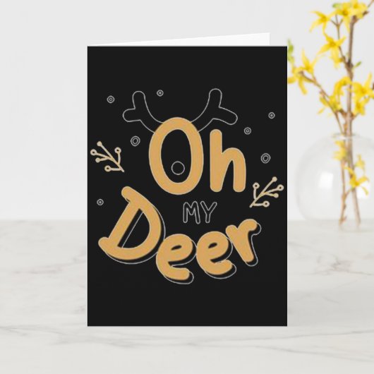 Oh My Deer  Kaart (Gele Bloem)