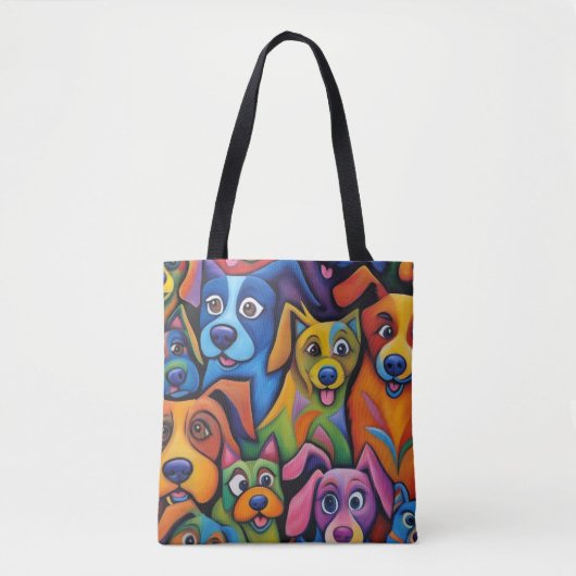 Oh My goodness Abstract dog Tote Bag (Voorkant)