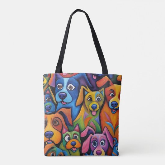 Oh My goodness Abstract dog Tote Bag (Achterkant)