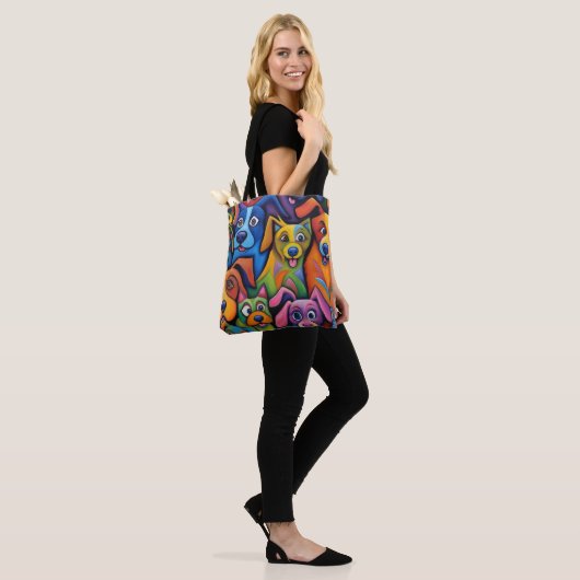 Oh My goodness Abstract dog Tote Bag (Op model)