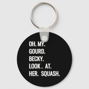 Oh My Gourd Becky Kijk naar Haar Squash Fun Herfst Sleutelhanger