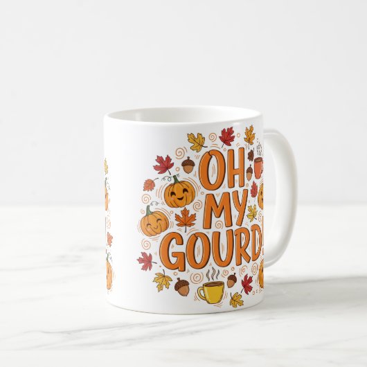 Oh My Gourd - Funny Autumn Coffee Mok (Voorkant rechts)