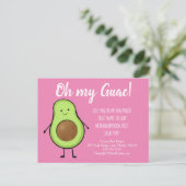 Oh My Guac Makelaar Ansichtkaart avocado Briefkaart (Staand voorkant)